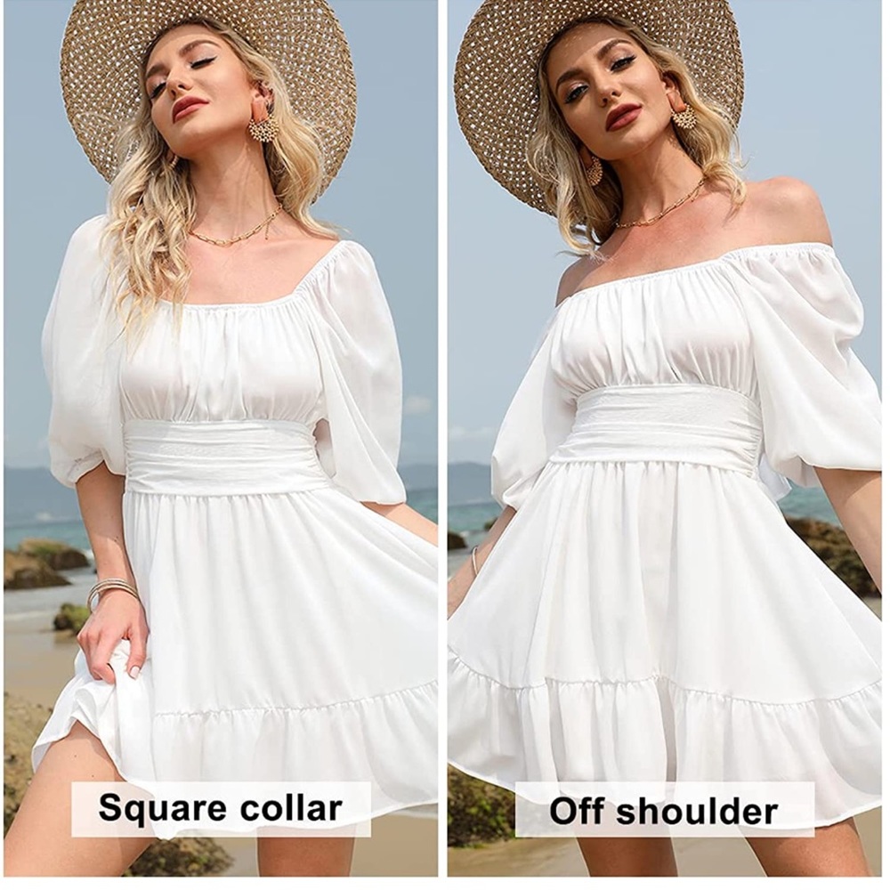 White Flowy Dress
